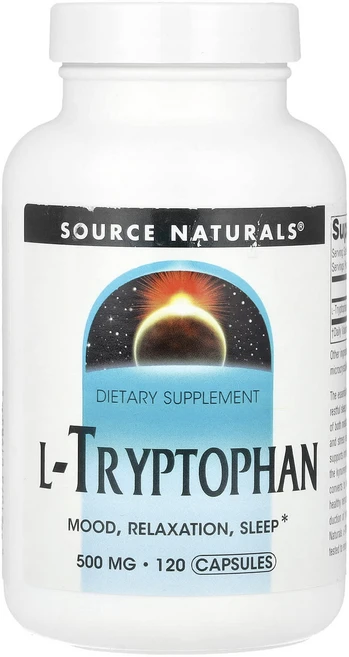 Source Naturals l-트립토판 1500mg 캡슐 120정(캡슐 1정당 500mg), SourceNaturalsl트립토판1500mg캡슐120, 1개, 120정 - 쿠팡