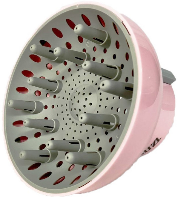 達新牌 烘髮熱風罩 波浪捲髮器 快速烘乾 蓬鬆造型 家用美髮工具, 1個, 粉色, 粉