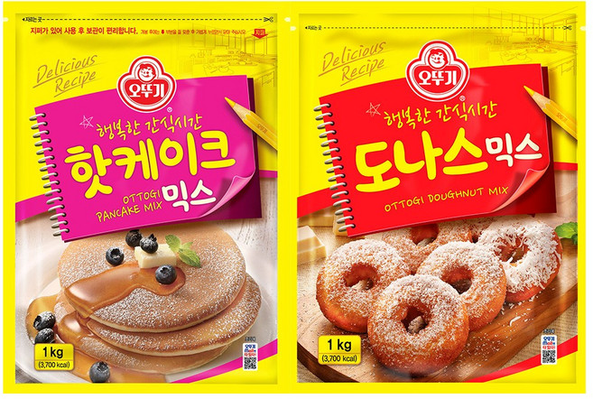 오뚜기 도나스믹스 1kg 2개+핫케이크믹스 1kg 2개, 4kg, 1세트