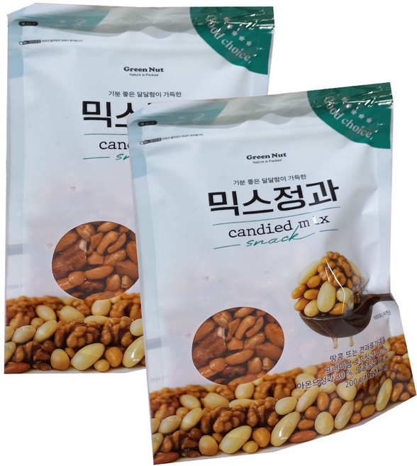 그린넛 믹스정과, 2개, 200g