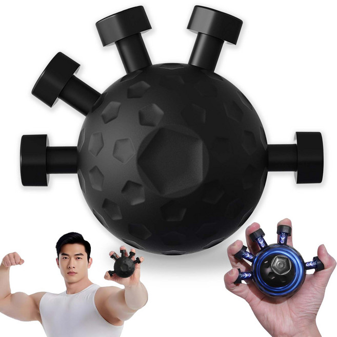 루이 핑거 악력기 - 손가락 힘과 유연성 강화, 1개, 블랙M