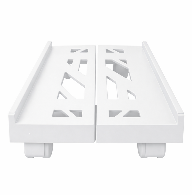 오프라벨 PC 컴퓨터 본체 받침대 이동식 선반, 화이트, 1개