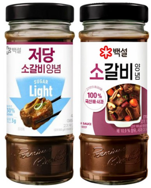 백설양념(저당소갈비480g+백설소갈비양념500g), 1세트, 980g