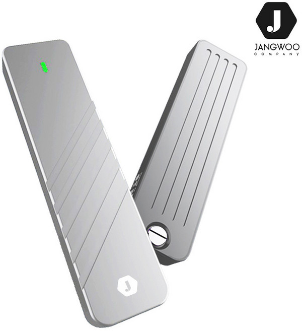 장우컴퍼니 장우컴퍼니 USB 3.1 M.2 NVMe SSD 외장케이스 i9 pro 블랙, 실버, 1개