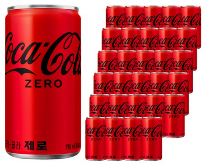 코카콜라 제로 페트, 190ml, 30개