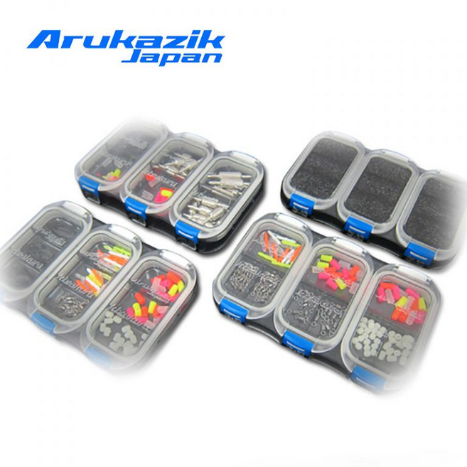 Arukazik 零件盒 工具盒 釣魚配件, 1個, TYPE B淺溝6格切