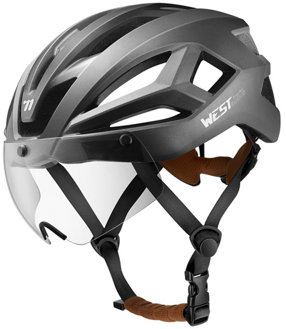 시그니처베이지 자전거 전기 전동 킥보드 고글 헬멧 YPZ128, 그레이, 1개