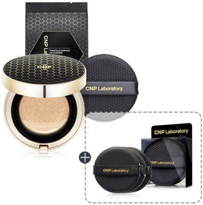 CNP 프로폴리스 앰플 인 쿠션 23호 본품+리필 [CNP 프로폴리스 앰플 인 쿠션 퍼프(3개입) 증정], 없음, 1개