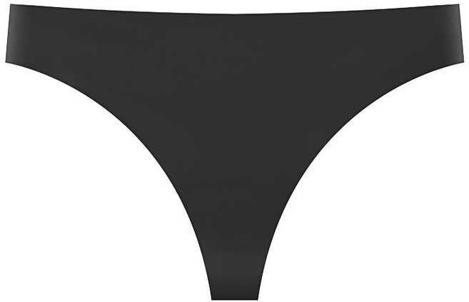 無痕冰絲女士丁字褲 低腰豹紋印花內褲, 黑色,L（65.0-75.0公斤）