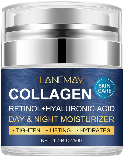 膠原蛋白日夜面霜 50g 含視黃醇透明質酸 高保濕緊緻, 1個