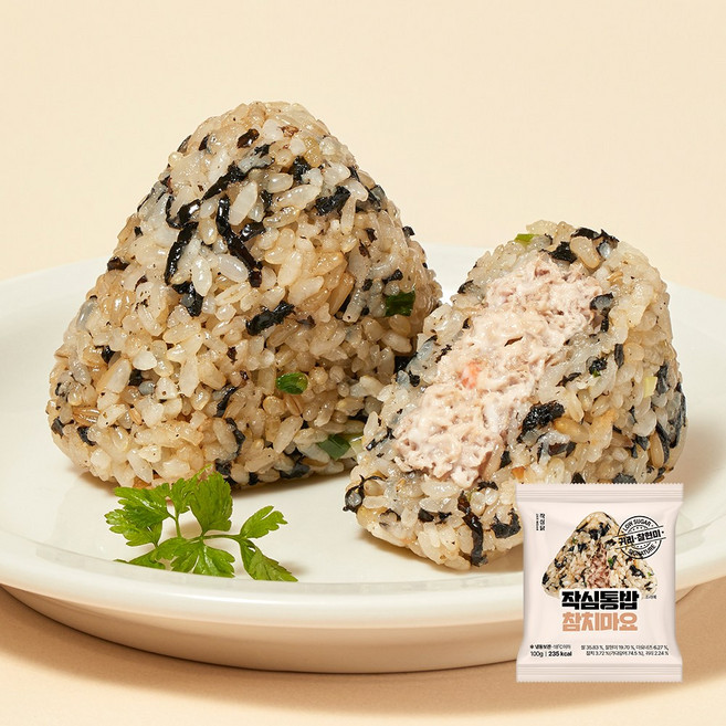 작심닭 작심통밥 귀리주먹밥 참치마요, 10개, 100g