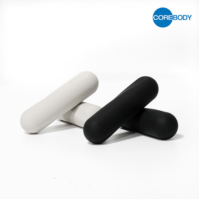 코어바디 실리콘 덤벨 1kg 아령 홈트 근력운동 바레 운동 barre 필라테스, 크림베이지