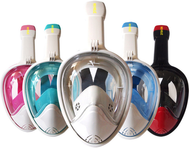 네오홀릭 스노클링 마스크 플러스 1+1 (2개), 화이트 S/M, 블루 L/XL