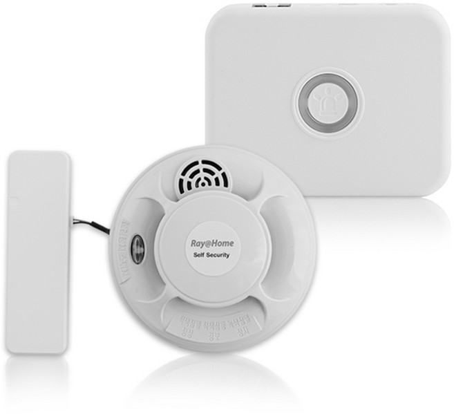 [레이홈] 연기감지기+스마트허브 화재 연기센서 광전식 스마트폰 앱연동 알림, 1개