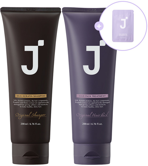 제이숲 헤어 2종 여행용 세트(샴푸 200g+트리트먼트 200g+워터팩2X 3g 5매), 1개, 1세트