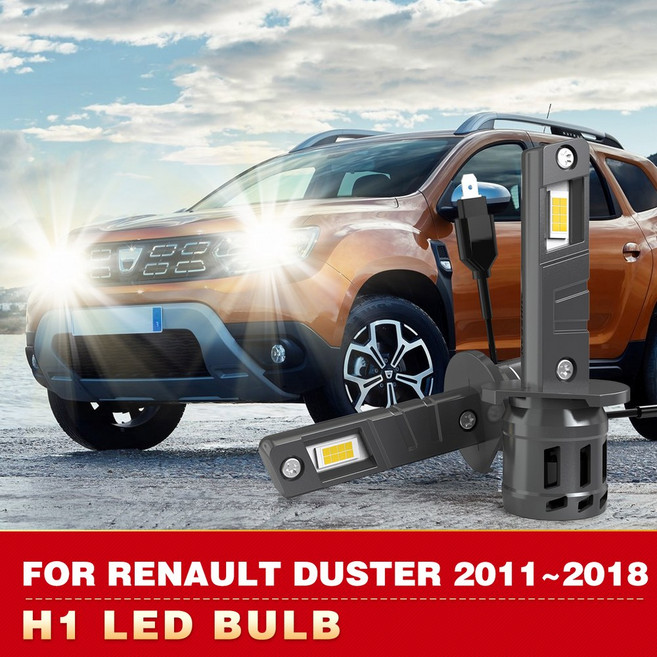 LED Canbus 헤드라이트 24000LM 업그레이드 먼지털이 안개등 2011 선풍기 용 자동차 포함 ~ H1 헤드 2x 르노 무선 전구 2018