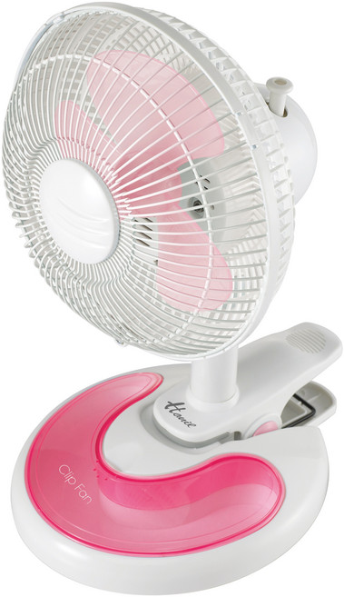한일전기 자동회전 되는 클립형 집게형 탁상용 미니 선풍기, EF-70CR(핑크)