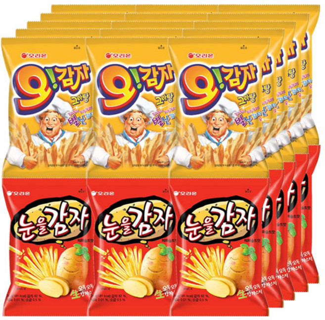 오리온 MINI 오감자그라탕 30g+눈을감자 36gx각15개(총30개)