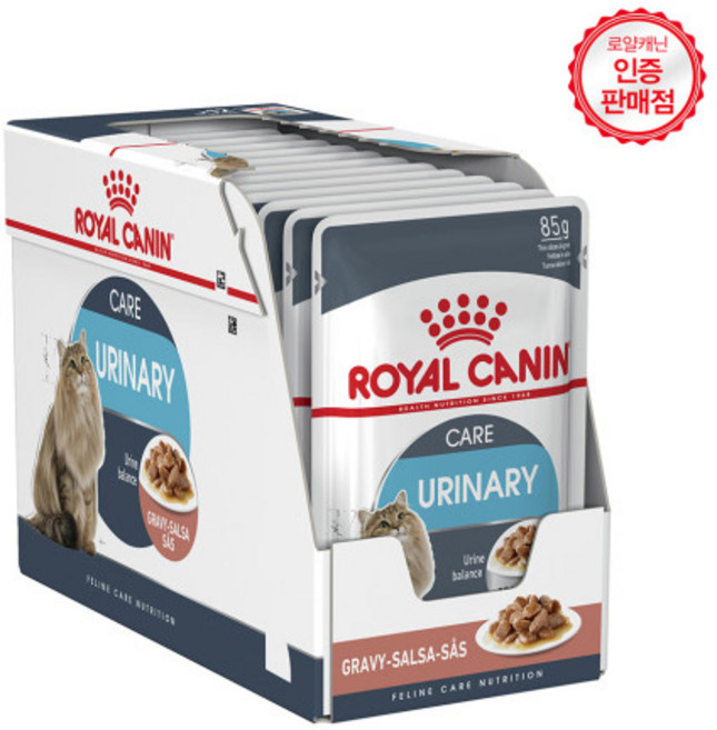 로얄캐닌 고양이 기능성 파우치 12개 (1BOX) 간식캔, 닭, 85g, GRAY-SALSA-SA5