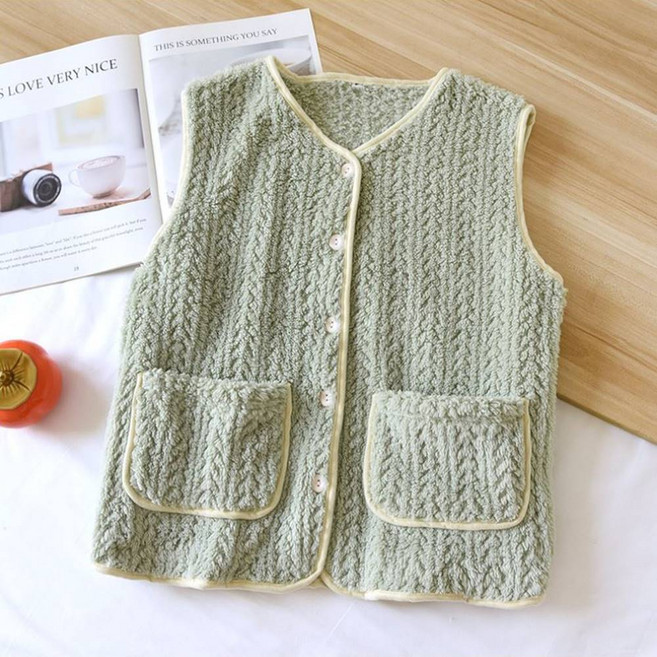 포근한 데일리 극세사 조끼 홈웨어 잠옷