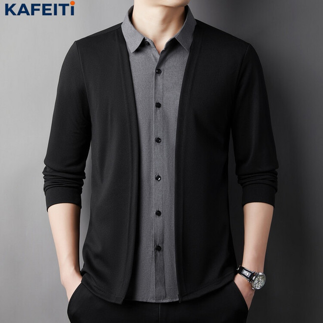 봄 가을 겨울 남성용 니트 집업 카디건 재킷 보온성 슬림핏 단색 상의 집업 코디 캐주얼 외투