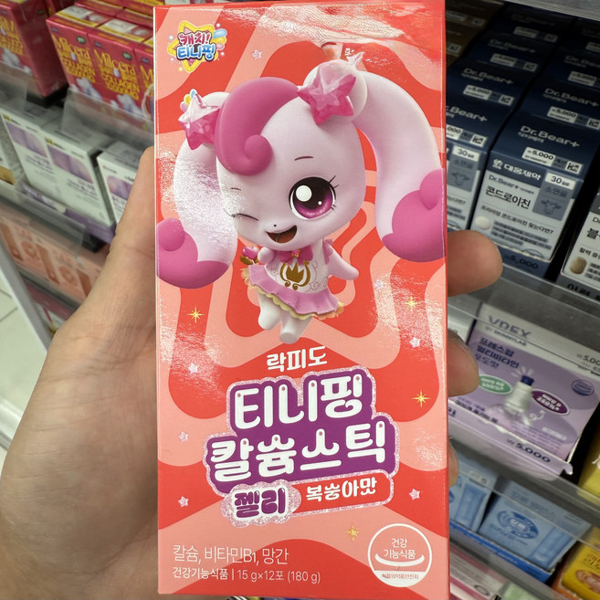 락피도 티니핑 칼슘스틱 12포 걱정마요 복숭아, 6개