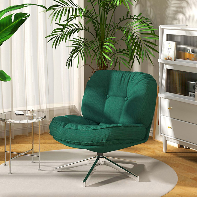 소하임 커버세탁 레트로 1인용 소파, 그린