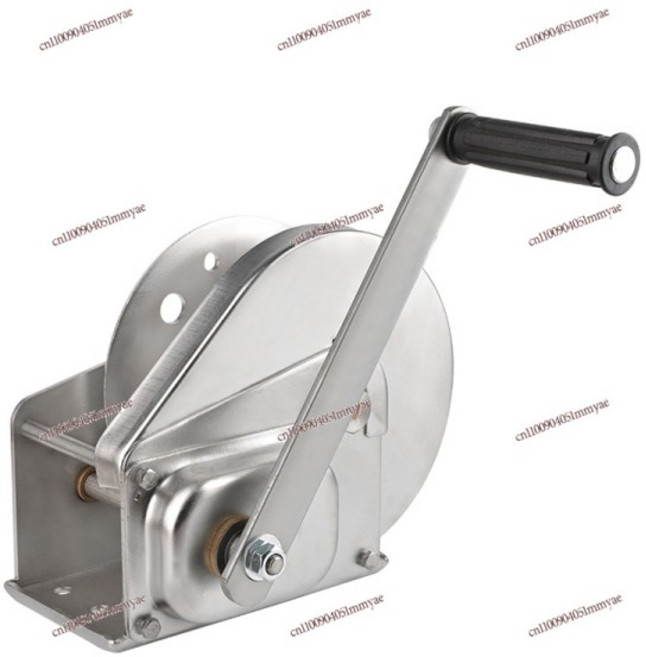 창의적인 수동 윈치 양방향 자동 잠금 핸드 크랭크 소형 자동 브레이크 윈치 휴대용 견인 가정용 리프팅 크, 02 2600LBS-Red-B