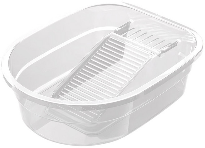 헬로제인 일체형 빨래판 대야 (대형), 투명, 1개