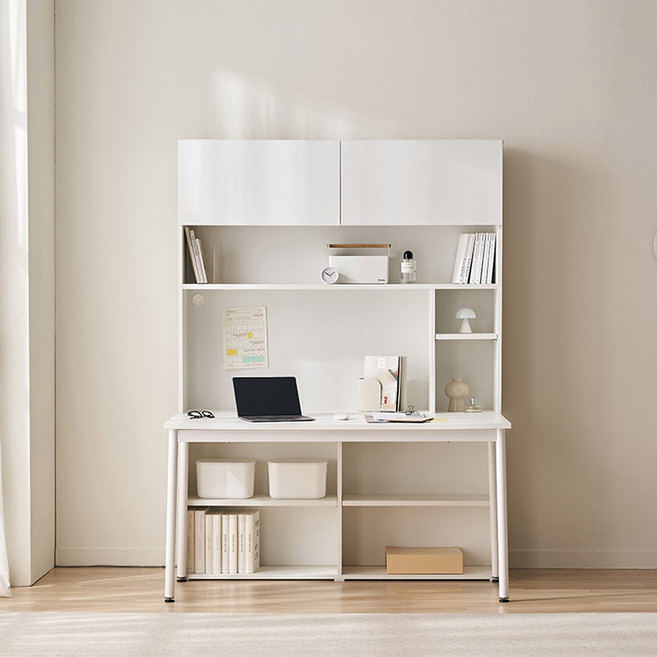 삼익가구 NEW스마트모어 책상/책장/전면책장 세트, 화이트