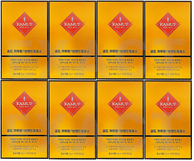 [그레인온]골드 카무트 브랜드밀 효소 30포 x 8개 캐나다산 곡물 발효 소화 효소제, 90g, 8박스