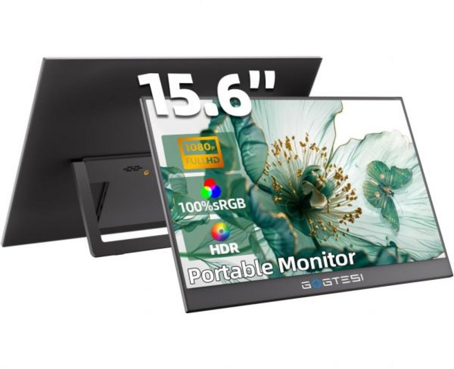 16인치 120Hz 휴대용 게이밍 모니터 100 sRGB 2.5K QHD 400니트 모니터 HDR 울트라 슬림 아이 케어 노트북 PC PS5 Mac Xbox용 외, 15.6 inch wireless