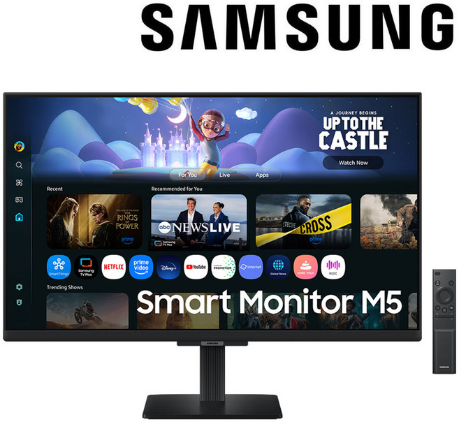 삼성전자 27인치(68.6cm) M5 스마트 TV 블랙 삼탠바이미 OTT 소형 원룸 캠핑카 TV 삼성 TV 플러스, 단순배송상품, 스탠드형, 삼성 27인치 스마트 TV 블랙, 68.6