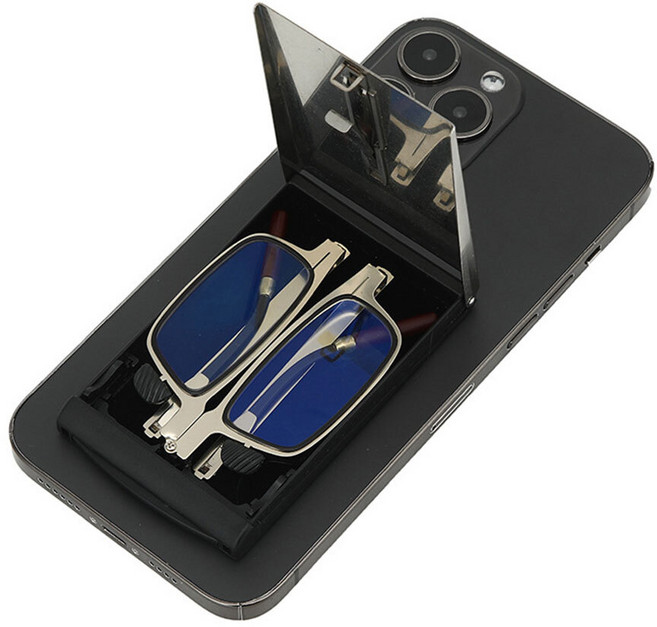 세이프티 휴대용 접이식 돋보기 안경테 핸드폰 부착 보관 가능