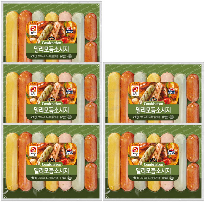 사조오양 델리 모듬 소시지, 450g, 5개