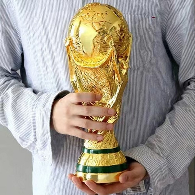 월드컵 축구 트로피 헤라클레스 컵 1:1 배율 동네 축구 우승컵, 36cm (중공-상자포함)