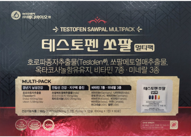 테스토펜 쏘팔 멀티팩 60포, 1개, 60회분