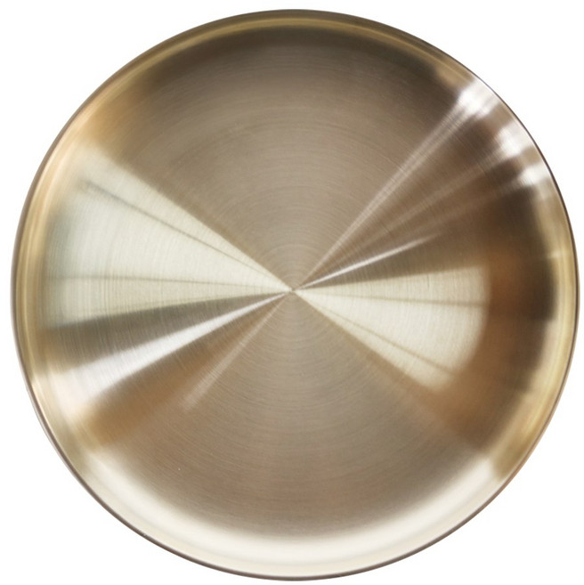 유유마트 스텐 한정식 티타늄 진공 이중 앞접시 원형 4size, 1개, 골드