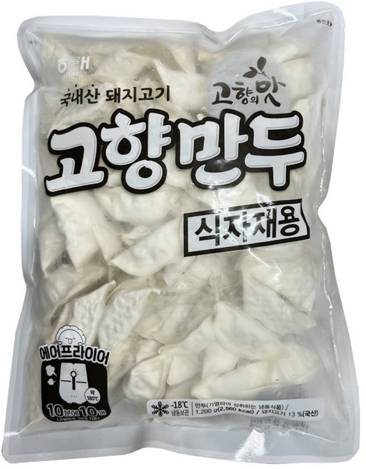 고향만두 1200g (국산돼지고기) (아이스박스+냉매 포장) (하루배송 99%), 1.2kg, 1개