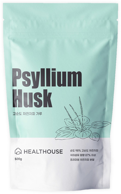 헬스하우스 고순도 차전자피 분말, 500g, 2개