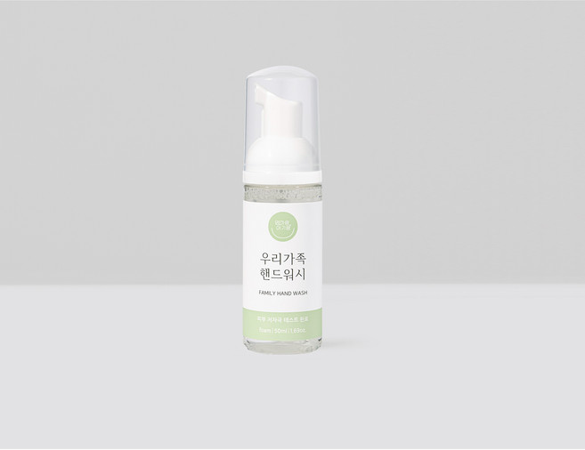 [엄마랑아기랑] 우리가족 핸드워시 폼 손세정제 거품비누 핸드솝 (휴대용), 50ml, 1개