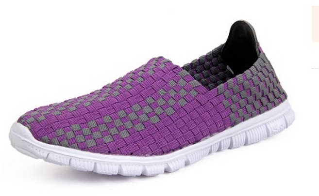 DURI 우븐 슈즈 통기성 남녀공용 봄 여름 커플 캐주얼 운동화 발편한 슬립온 스니커즈