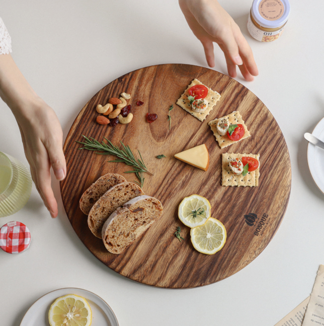 우드 통원목 캠핑 나무 원형도마 최화정도마 30cm, 원형도마 (대), 1개