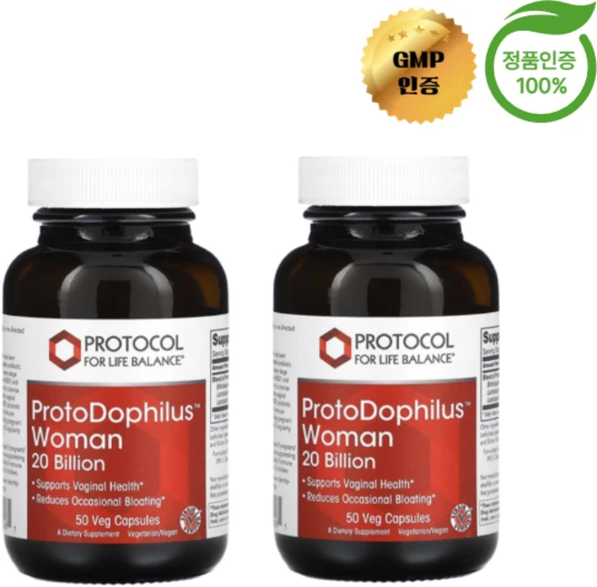 1+1 프로토콜 프로토도필리우스 우먼 프로바이오틱스 유산균 200억 베지 캡슐 50정, 2개 - 쿠팡