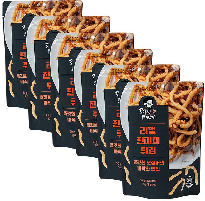 고독한미식가 국내가공 리얼진미채튀김 오징어튀김 맥주안주, 6개