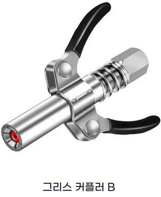 그리스커플러 헤비듀티 퀵릴리스 그리스건 NPT1/8 10000PSI 고압 구리스기 주입기 액세서리, 더블 핸들