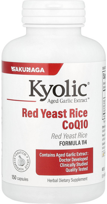 Kyolic Aged Garlic Extract™ 홍국 + CoQ10 포뮬라 114 캡슐 150정 Kyolic (교릭), 1개