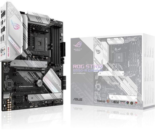 PCIe 4.0 2.5Gb LAN BIOS 플래시백 듀얼 M.2 히트싱크 아우라 싱크가 탑재된 ASUS ROG Strix B550-A 게이밍 AMD ATX 마더보드, 90MB15J0-M0EAY0