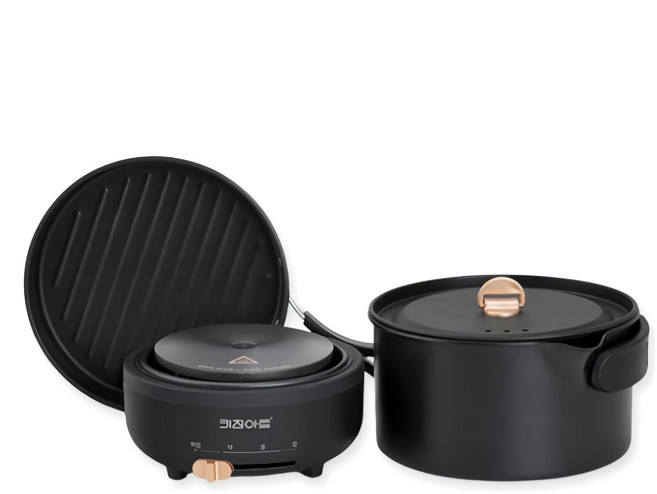 키친아트 렉스 전기코펠 휴대용 멀티쿠커, KP-J05(블랙)