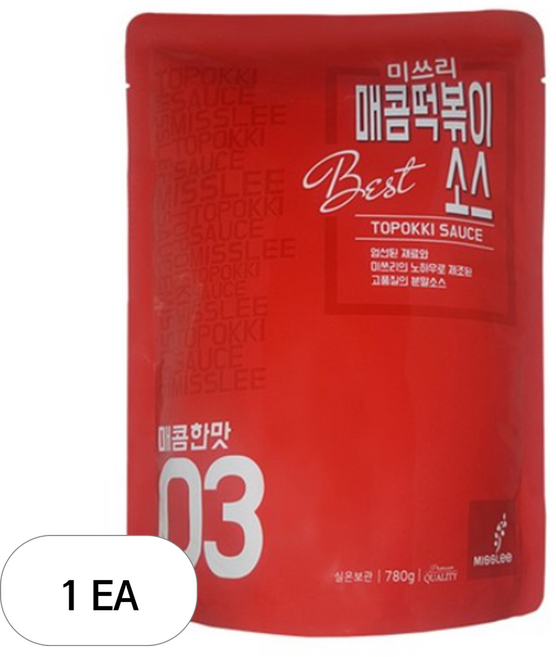 미쓰리 떡볶이소스 03 매콤한맛, 780g, 1개